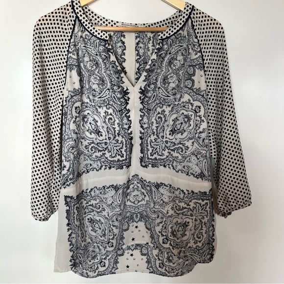 Scotch & Soda Tops - Maison Scotch Paisley & Geometric Print Blouse – Pioneer Top Size 3 (S/M)